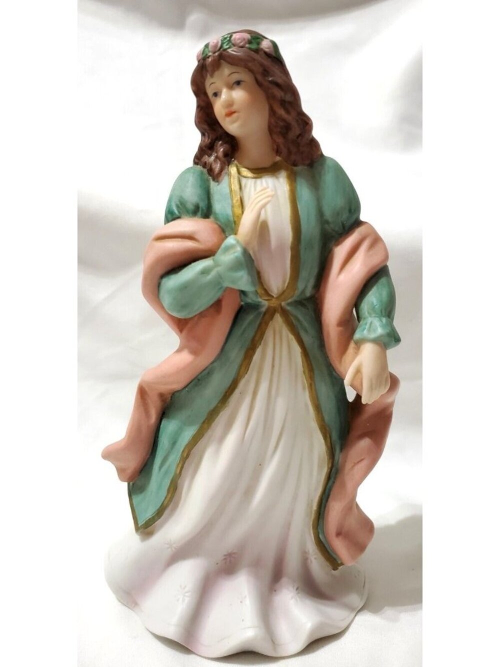 Homco #1486 Victorian MY LADY Figurine Christmas nativity guardian angel 8"H